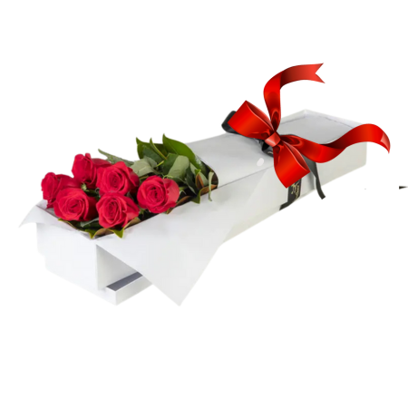 6 Red Roses in Presentation Box